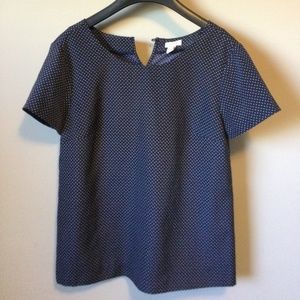 J. Crew Polka Dot blouse navy xxs